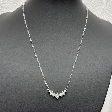 실버 925 다이아몬드풍 목걸이