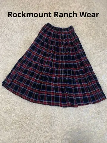 Rockmount Ranch Wear 체크 무늬 롱 스커트 S
