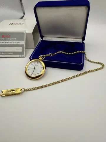 RICOH 골드 회중시계 케이스 포함