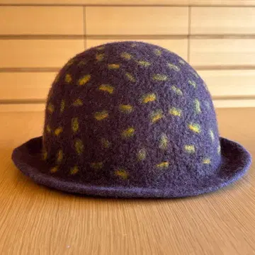 울 펠트 모자 도트 개성파 레트로