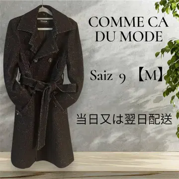 COMME CA DU MODE BLACK 코트 M 사이즈 트위드 원단