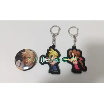 BRA BRA FF7 러버 스트랩 클라우드, 에어리스&클라우드 캔뱃지