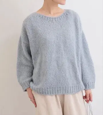 TRICOTS JEAN MARC 스카이블루 긴팔 니트