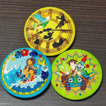 디즈니 자수 캔뱃지 3개 세트