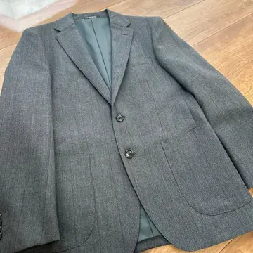 그린 레이블 릴랙싱 비즈니스 자켓 그레이 체크