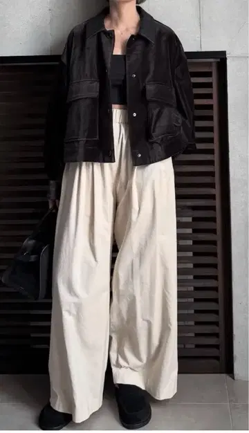 Lohen 벨벳 팬츠 아이보리 36