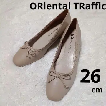 빅 사이즈 오리엔탈 트래픽 펌프스 로우힐 베이지 26cm
