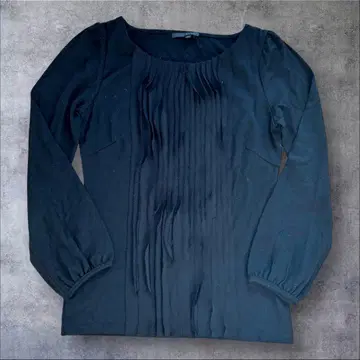 ANAYI 아나이 울 100% 얇은 소재 니트 블랙 38 M 프릴