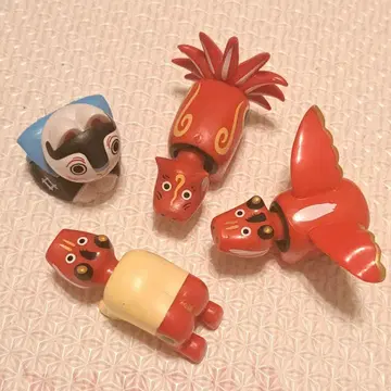 캡슐 토이 신수 베코들 아카베코 아카베코 4체 세트 이누하리코 캐릭터