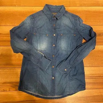 R.H. 빈티지 데님 블루 긴팔 셔츠