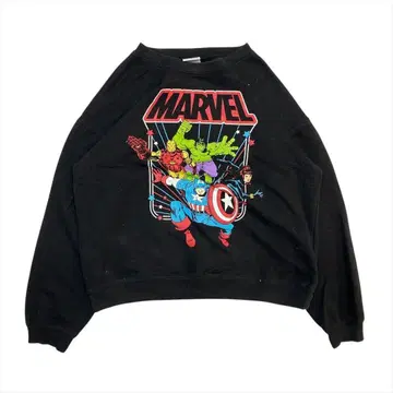 MARVEL 히어로즈 프린트 맨투맨 구제 의류 여성용 XL