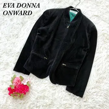 에바돈나 온워드 코듀로이 자켓 블랙 캐주얼 깔끔한