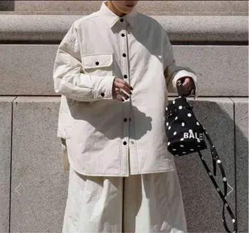 machatt 마차트 퍼 셔츠 아이보리