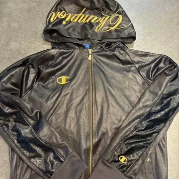 Champion 후드 부착 저지 블랙