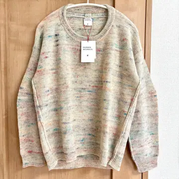 새상품 반값 믹스 컬러 니트 스웨터 휴먼 우먼 HUMAN WOMAN