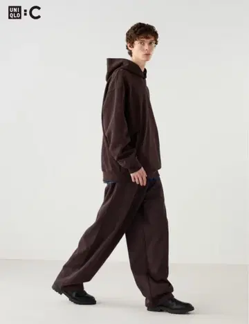 UNIQLO 다크 브라운 와이드 팬츠