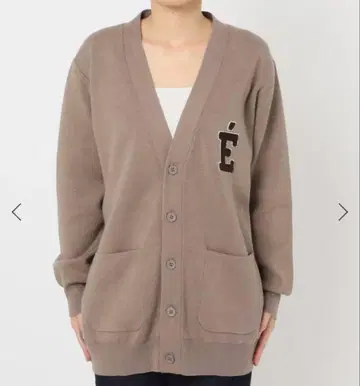 사가 자수 맨투맨 니트 가디건