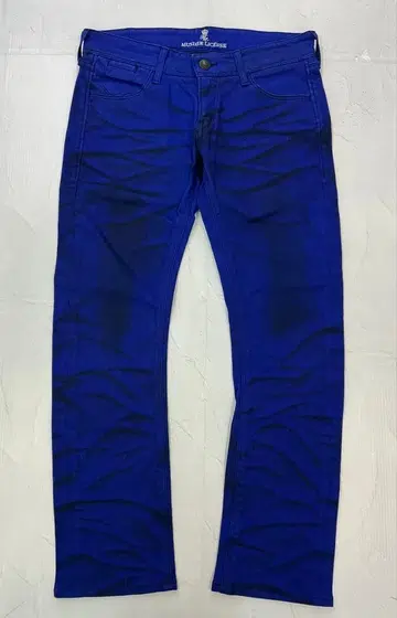 H120 입체 재단 블리치 가공 마더 라이선스 데님 블루