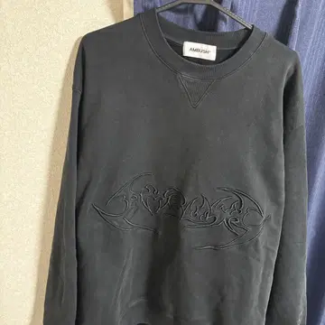 AMBUSH 블랙 크루넥 트레이닝복