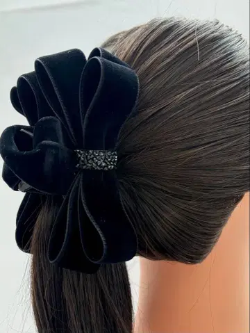 벨로아 리본 클립 벨벳 리본 클립 바나나 클립 목마 리본 일본산