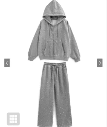 GRL 그레일 큐빅 후드티 x 와이드 팬츠 셋업[pm520]