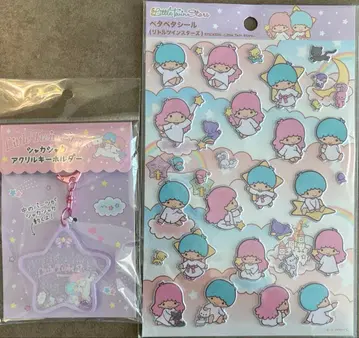 산리오 별 모양 아크릴 키링과 스티커 세트