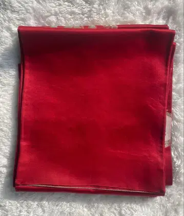 빨간색 꽃무늬 자수 후쿠로 오비