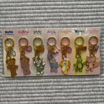 홍콩 디즈니 더피 프렌즈 키링 키체인 7개 세트