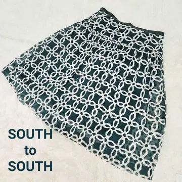 South to South 플레어 스커트 쉬폰 M 오피스 캐주얼