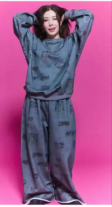 RE. 나카 리이사 셋업 상하의 흑먹색