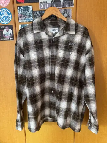 HAIGHT 체크 무늬 플란넬 셔츠 L 사이즈
