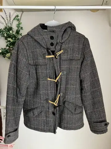 더플 코트 남성용 / 울 헤링본