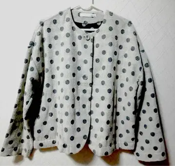 이스타일레 아우터 자켓 도트 무늬 라이트 그레이