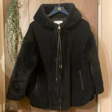 PRIORITY 블랙 플리스 보아 후드티 자켓 블랙 38