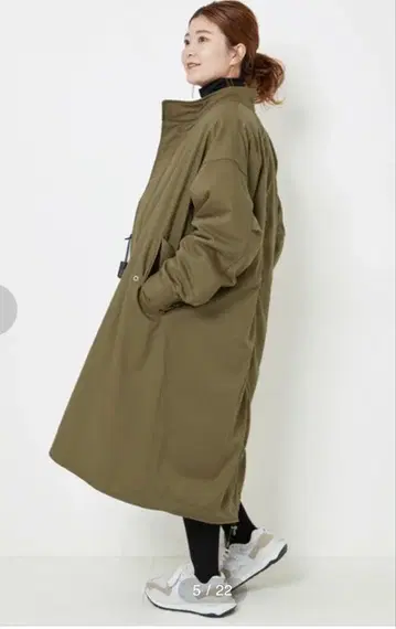 Spick & Span M51 충전솜 모즈 코트 올리브