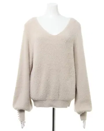 INGNI 페더얀 V넥 니트 베이지