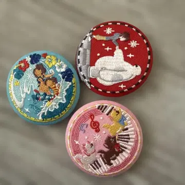 디즈니 자수 캔뱃지 3개 세트