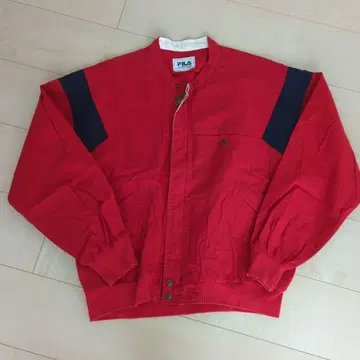 구제 의류 USEDFILA 레드 점퍼 네이비 스트라이프