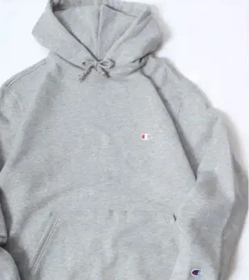 Champion 그레이 후드 부착 후드티