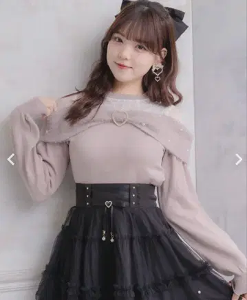 [ 새상품 ] 로지타 리본 디자인 니트탑 핑크