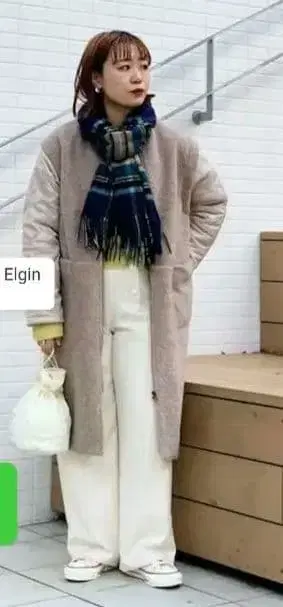 SHIPS 보아 퀼팅 슬리브 코트