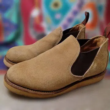 베이지 스웨이드 사이드 고어 부츠