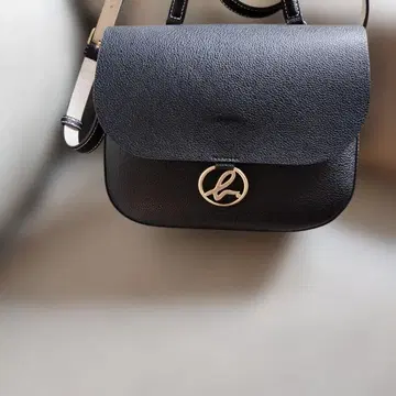 애니에스 숄더백 블랙 가죽 플랩식 백