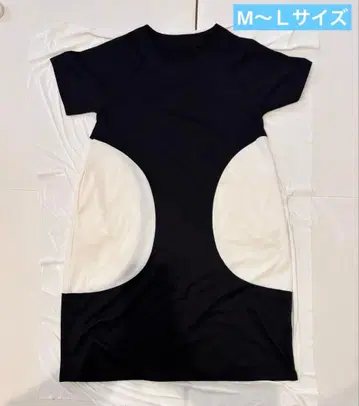 컬러 블록 반팔 원피스