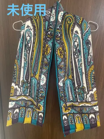 새상품 ETRO 에트로 페이즐리 무늬 실크 울 스톨