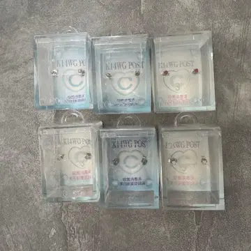 K14 포스트 귀걸이 6개 세트