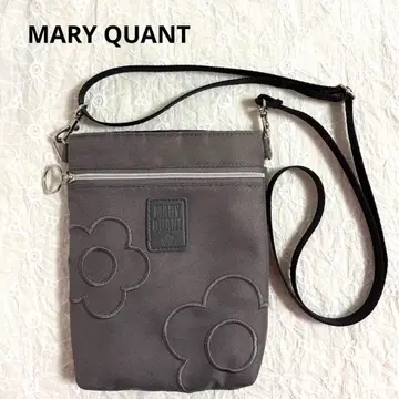 마리콴트 숄더 파우치 데이지 자수 스마트폰 숄더 그레이