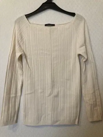 MACPHEE 아이보리 리브 니트 스웨터 S 사이즈