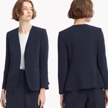 theory 버튼리스 칼라리스 자켓 네이비