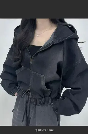 데님 더블 ZIP 블루종